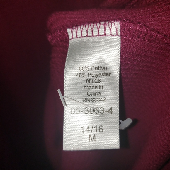 Woman Within 14W 16W Waffle Knit Thermal Nightgown Dress Lounger Nightie Maroon - Picture 4 of 8